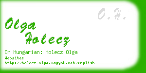 olga holecz business card